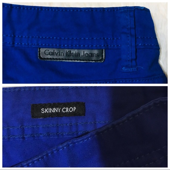 Calvin Klein Blue Power Stretch Skinny Crop Jeans - Picture 6 of 8